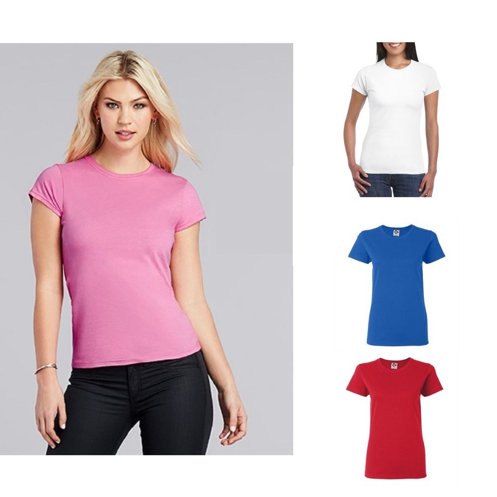 Basic T-Shirt for Women - Short Sleeve - Choice of 3 colors